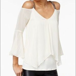 Cold Shoulder Beaded Top
